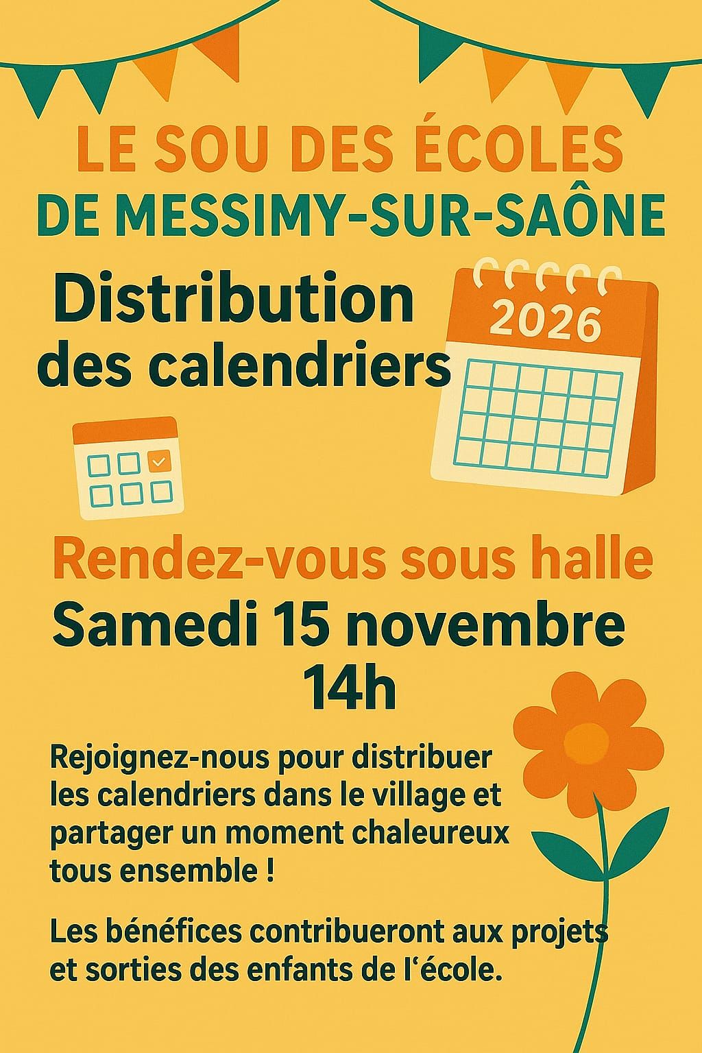 Calendrier sou des écoles